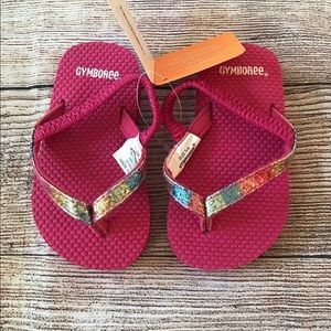 Gymboree Baby Girls 5/6 Glitter Flip Flops